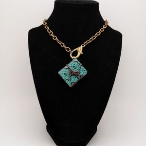 Unique Leather Mini Book Necklace